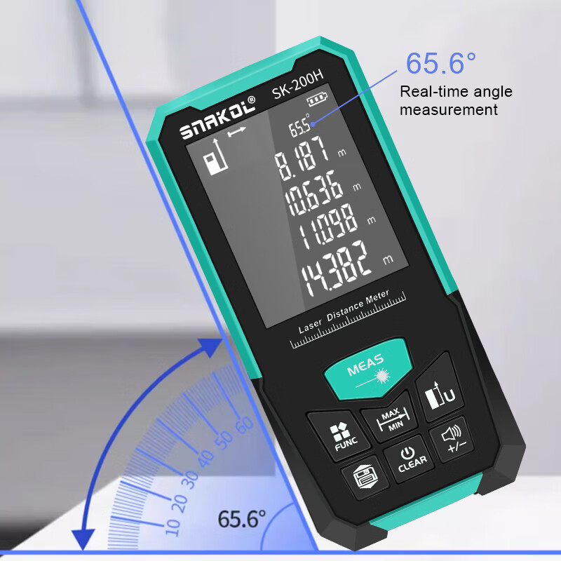 SNIKO laser range finder 200 meters large range high-precision measuring ruler electronic ruler measuring room instrument SK-150V voice version standard