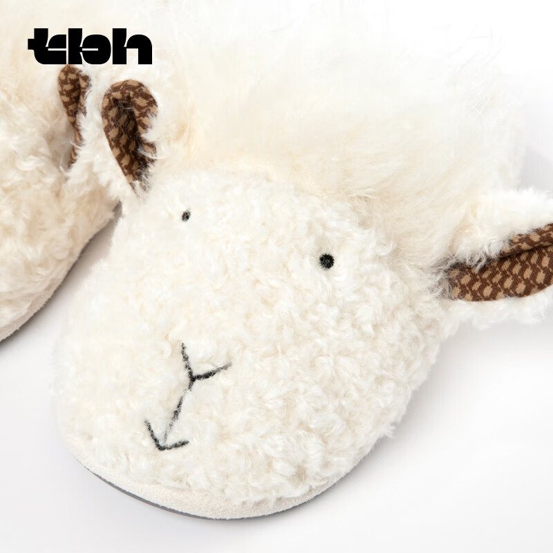 Brutalist Home (tbh) artificial wool lamb slippers winter indoor home shoes can be worn outside couple shoes 38-39