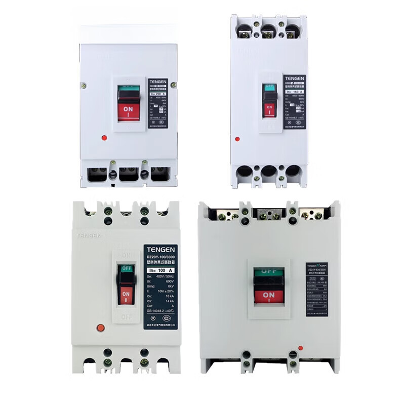 Tianzheng DZ20Y plastic case circuit breaker 3300 air switch 3P three-phase 100A 225 400A 630A 380V DZ20Y-400 (200A-400A) white shell