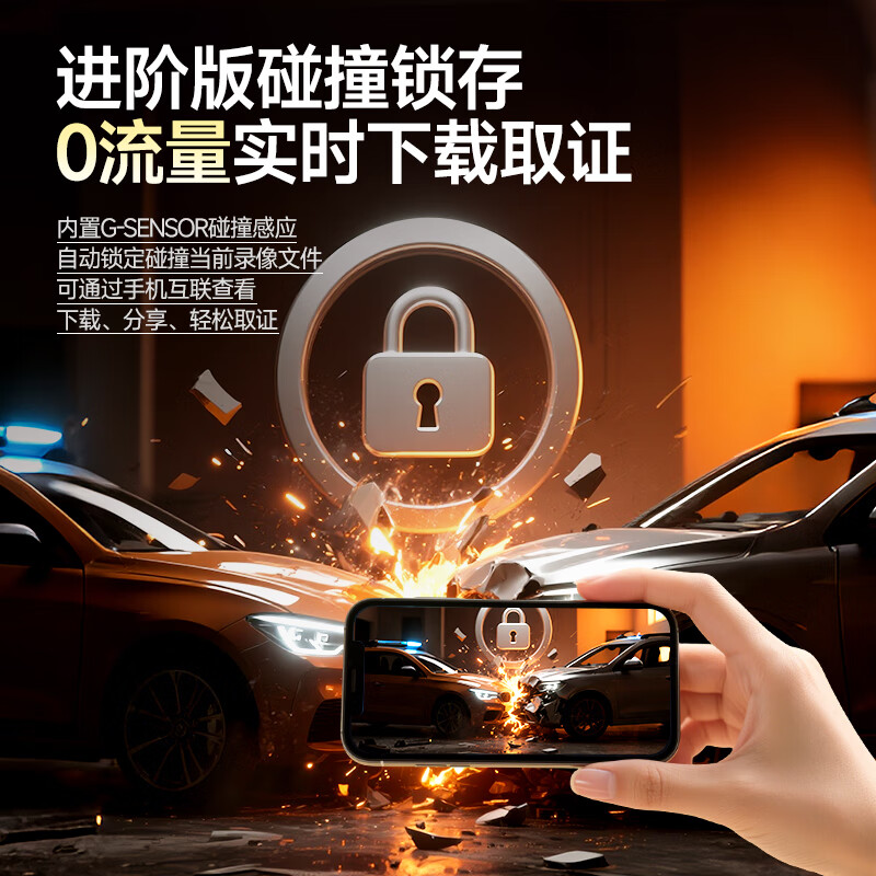 Montover driving recorder 360-degree panoramic 24h recording 4K ultra-high definition without blind spots front and rear dual recording streaming media rearview mirror