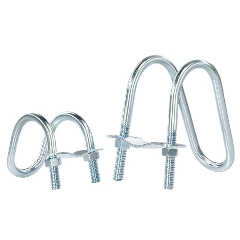 Tianzhuo Hardware galvanized cross pipe fastener steel pipe connector U-shaped scaffolding fixing clamp double U-shaped screw cross 1 inch/1 inch 32-32 8 pcs