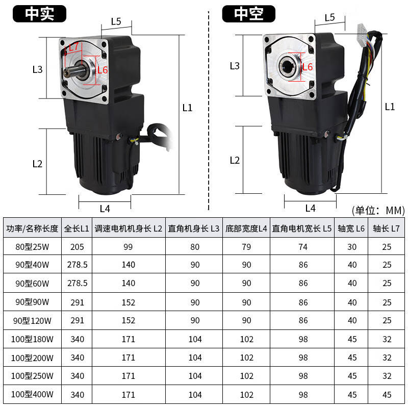 Yue Changsheng right angle speed regulating motor 220v AC adjustable speed 25 40 60 90-400W gear reduction gear box 1 to 30K (0-45 turns one minute Zhongshi + speed regulator 90 type 120W
