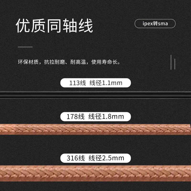 Jiudingxin ipex to SMA female inner pin connection cable WIFI/GSM/3G/4G male and female module adapter antenna IPEX4 generation JDX-IPEX4/SMAK-025