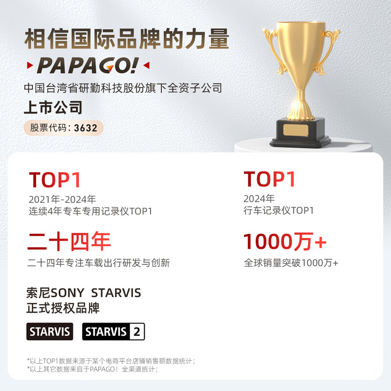 PAPAGO! Driving recorder special car-free cable is suitable for Peugeot 408 308 508 3008 4008 5008 ultra-clear model dual lens official standard + no card