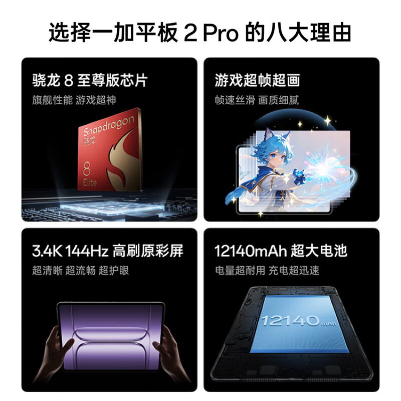 95% new OnePlus Tablet 2 Pro 15% national subsidy tablet 13.2-inch tablet Snapdragon 8 Extreme Edition chip 16GB+512GB Deep Ocean Blue Game Office Student