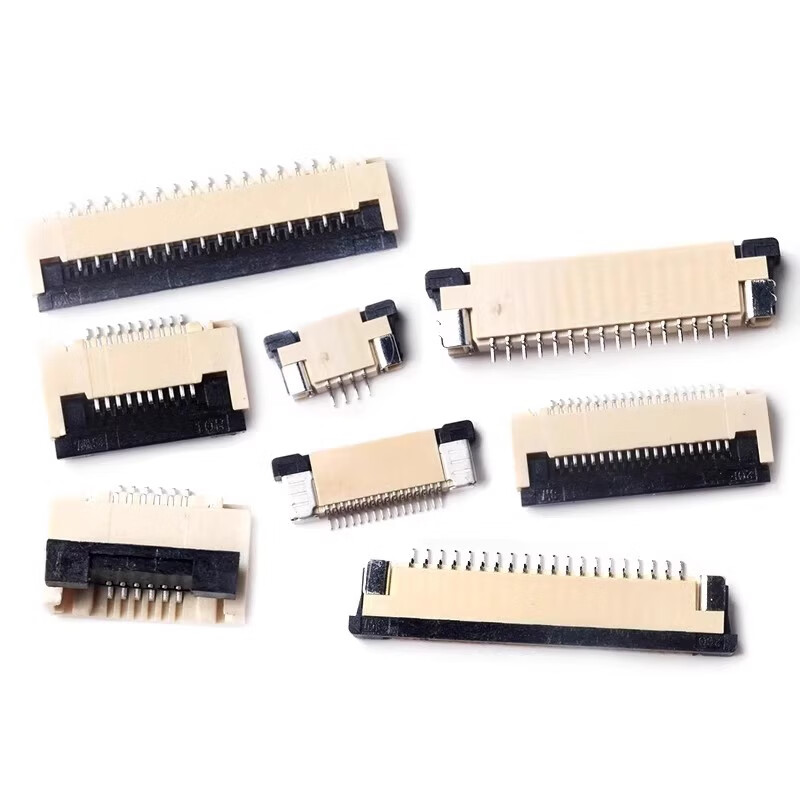 Zejie FFC/FPC connector 1.0/0.5MM drawer clamshell top and bottom connection socket 4/6/8/10/12/30~40P FFC/FPC 0.5mm-6P flip top and bottom connection (5 pieces)