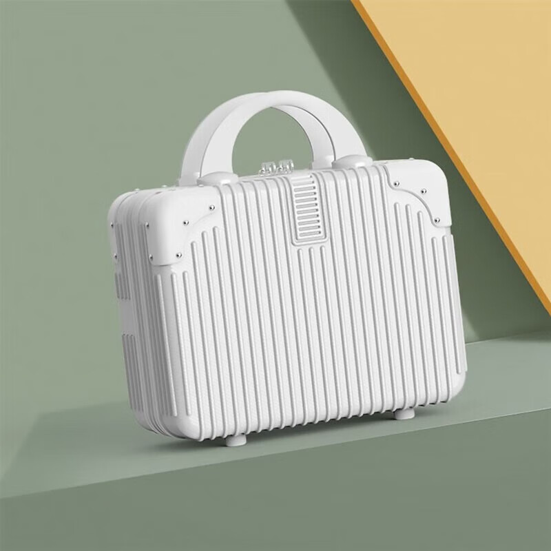 Jingchuan Asahi portable suitcase cosmetic case small suitcase 14 inches small suitcase mini luggage bag travel cosmetic case white 14 inches