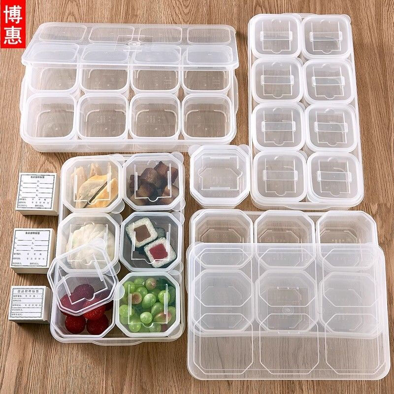Canteen sample box 8 consecutive grids 100 food divided into four grids, six grids, eight grids, nine grids, 12 grids, multiple grids, catering school commercial sample retention box, six grids (free 30 labels)
