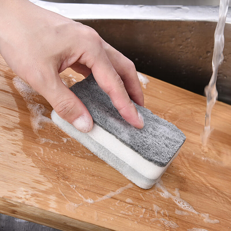 Qianhui household sponge rag kitchen double-sided dishwashing sponge block 3 pieces