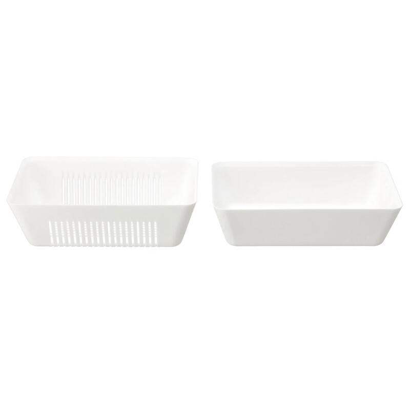 NITORI home kitchen fruit washing basin rectangular drain basket set L