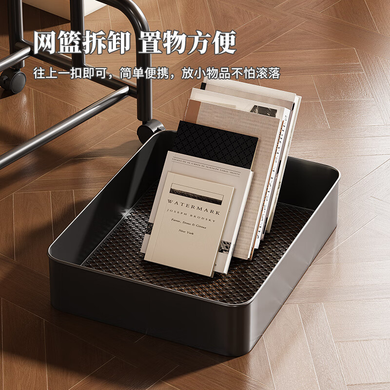 Zhuobo coffee table side table sofa side table coffee table small table storage rack trolley bedside table CJ29 wood grain color