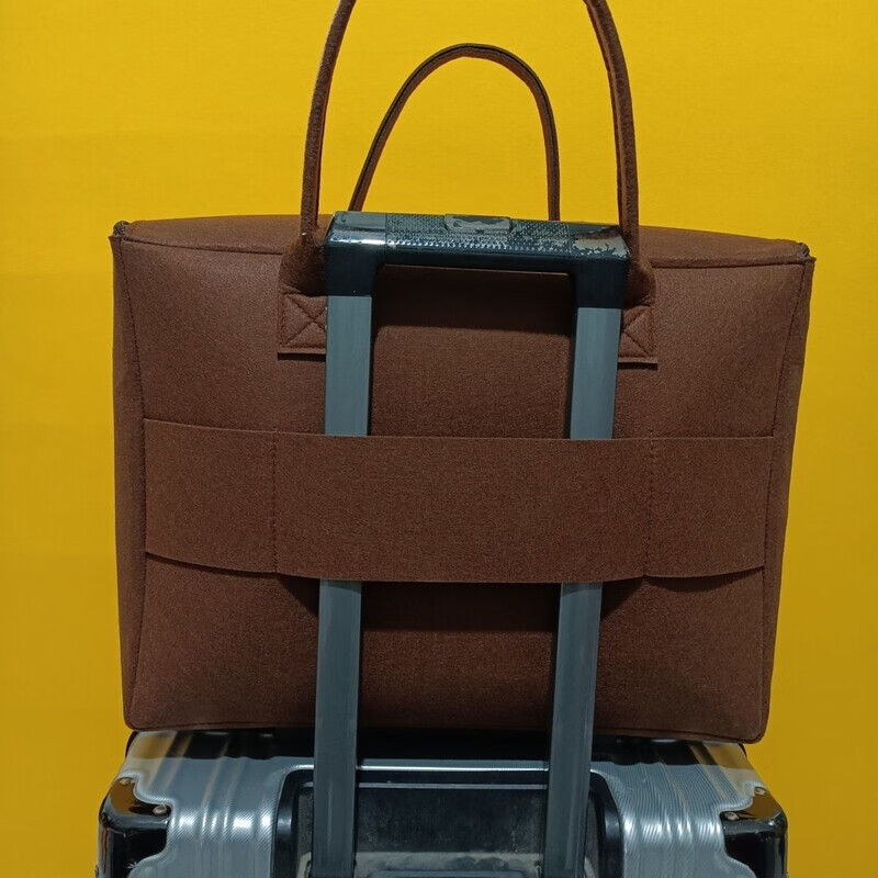 Computer packing box matx chassis bag large capacity storage bag thickened wear-resistant trolley luggage bag itx chassis storage bag brown internet celebrity bear large size 45*20*35cm
