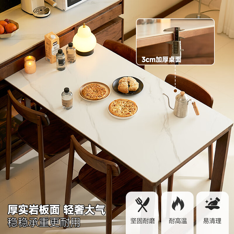 Zhidian solid wood sideboard with dining table integrated North American black walnut living room wall storage storage cabinet with dining table cabinet Black walnut sideboard export model