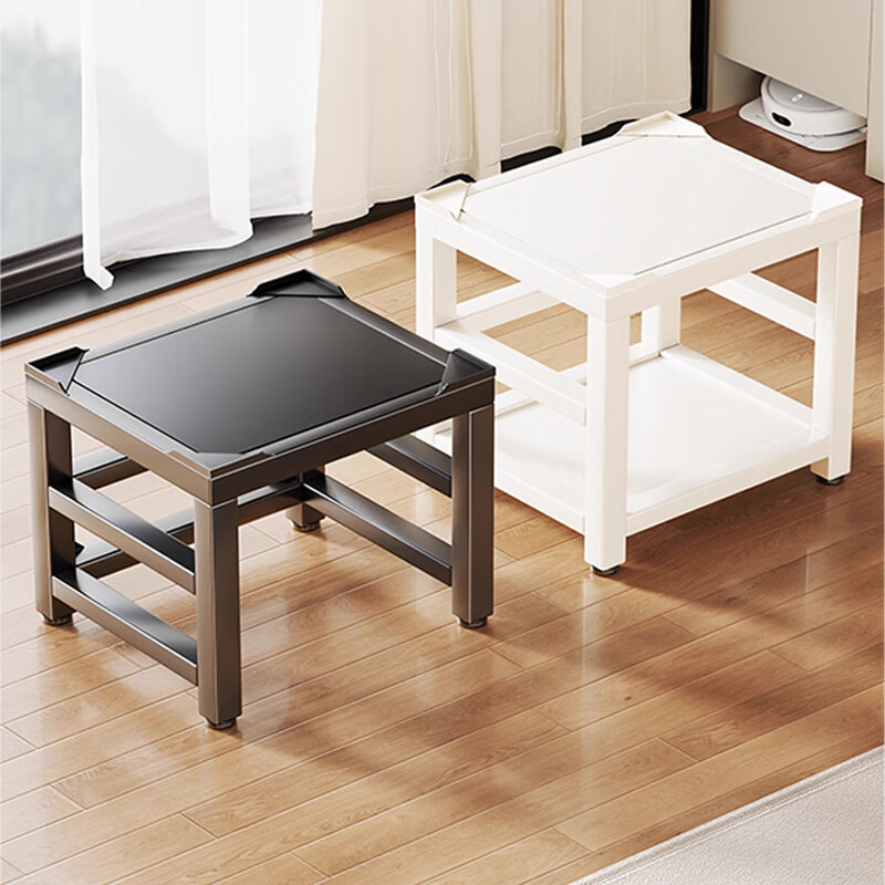 Julihui washing machine base frame fully automatic drum heightening bracket anti-slip anti-shock pad heightening shelf fixed heightening tripod black frame + blackboard double layer model