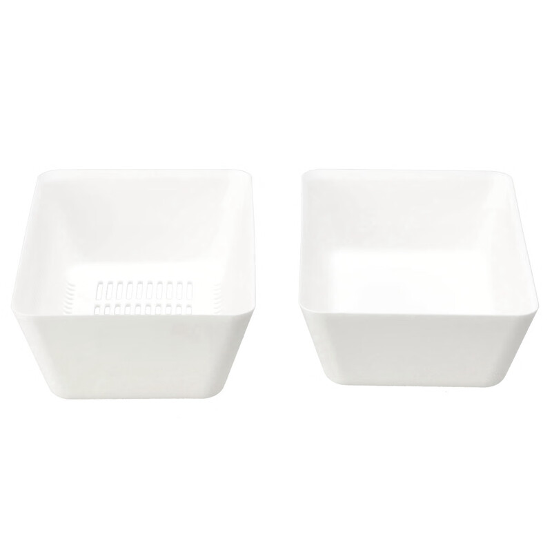 NITORI home kitchen fruit washing basin rectangular drain basket set L