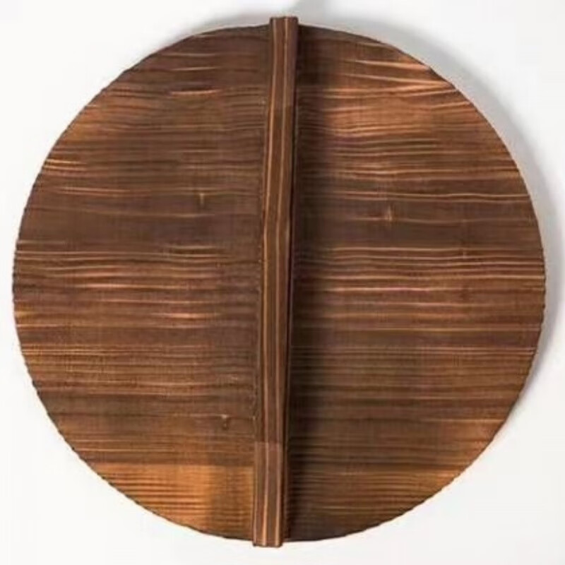 Qinkai wooden pot lid household pure handmade fir pot lid wooden lid water tank lid size casserole old-fashioned pot lid can be customized 52 burnt colors