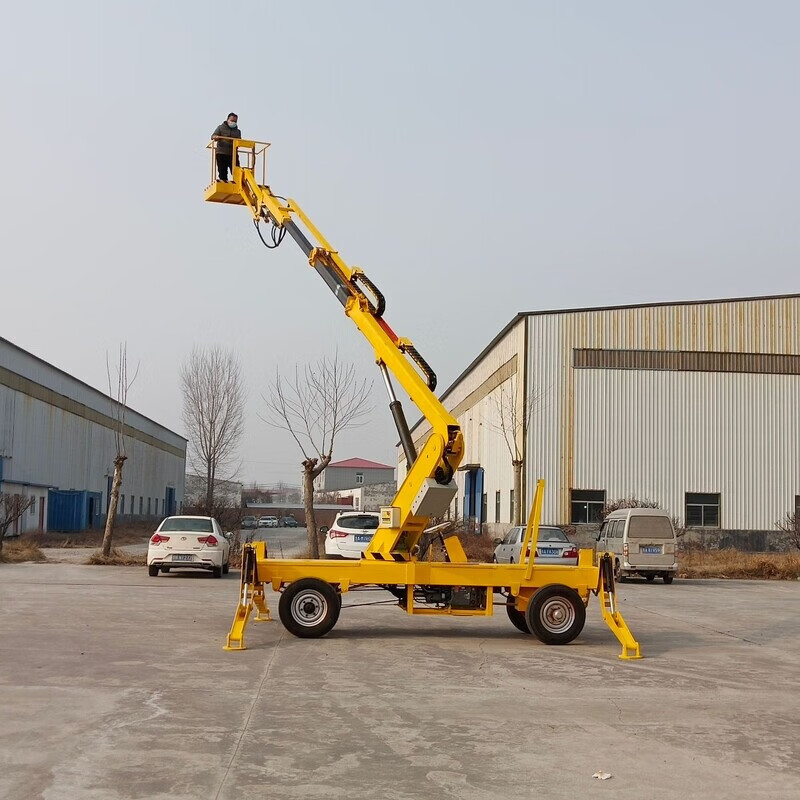 14m straight arm lift mobile lifting platform curved arm self-propelled aerial work vehicle electric hydraulic climbing ladder diesel engine advance payment