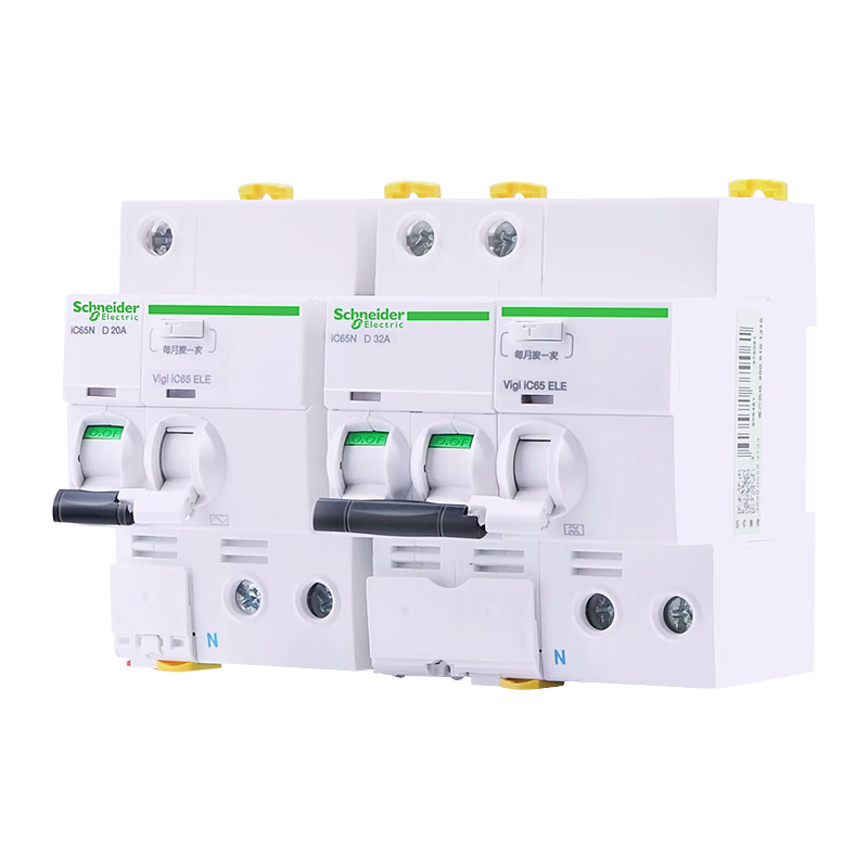 Schneider IC65N power D-type leakage protection 30MA circuit breaker 2P32A air switch 3P40A 4P63A 32A 3P