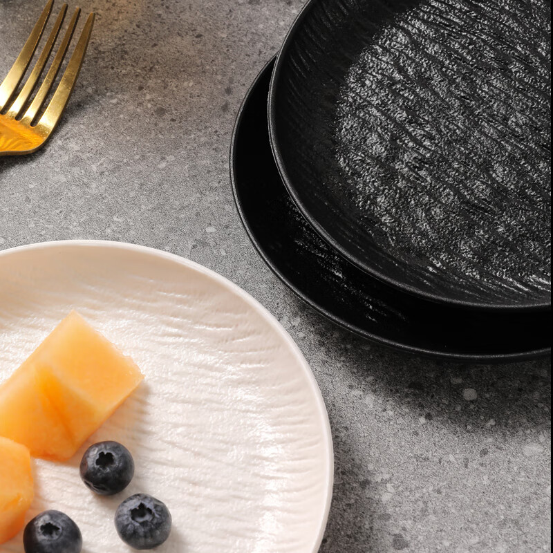 Kitchen Craftsman (TREEJACK) slate texture bone spitting dish household dining table garbage plate fruit snack plate high-end spitting bone disc dish