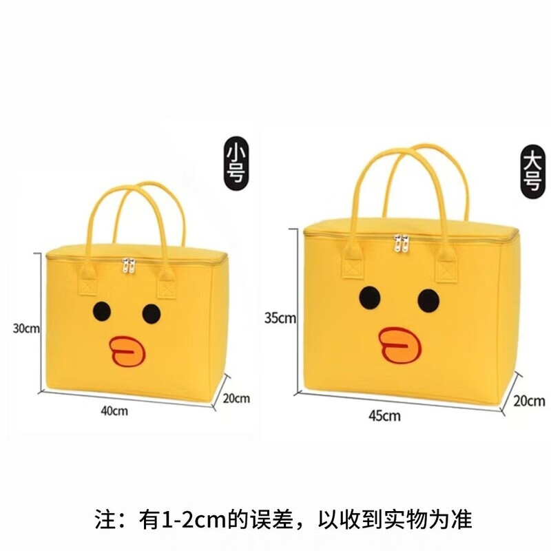 Computer packing box matx chassis bag large capacity storage bag thickened wear-resistant trolley luggage bag itx chassis storage bag brown internet celebrity bear large size 45*20*35cm