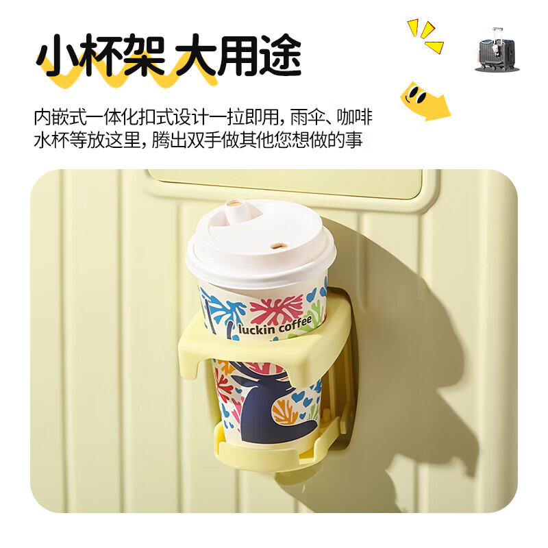 Jingyan children's suitcase, rideable, small boarding suitcase, trolley suitcase, suitable for boarding the plane, student suitcase, mint blue, upgraded six wheels + cup holder + rideable, 20 inches, free checked high-end version