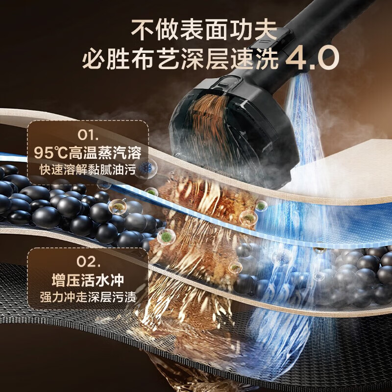 BISSELL high-end small steam dragon steam cloth cleaning machine household multi-functional spray and suction all-in-one machine for sterilization and mite removal carpet bed