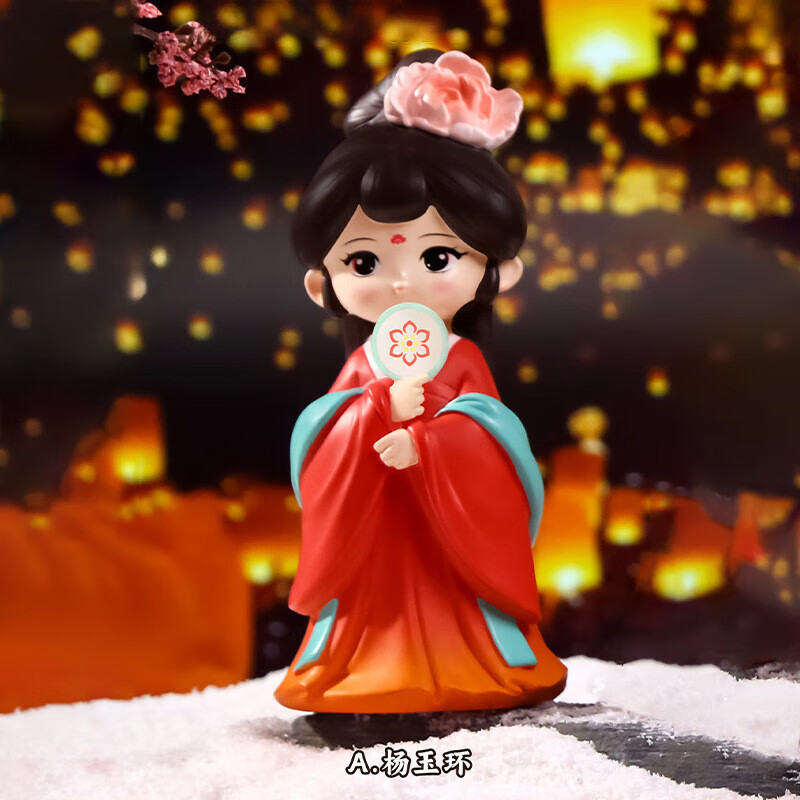 Brand cultural innovation New Chinese style national style portable long singer painted lamp retro bedside holiday gift creative atmosphere lamp D1218-1 four must be the largest antique series ornaments