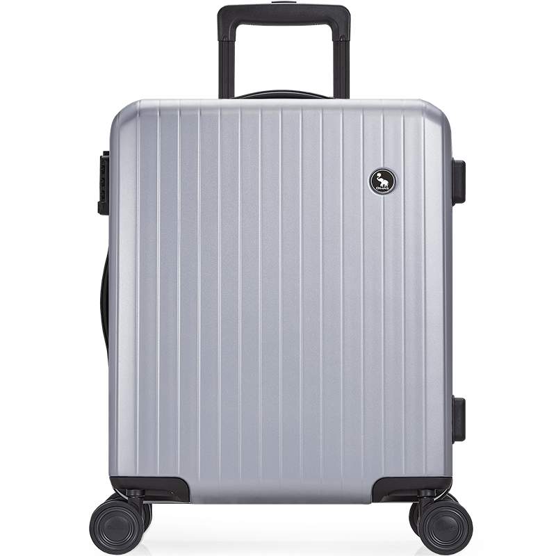 OIWAS Candy Box Suitcase Men's and Women's Large Capacity Password 20-inch Expandable Trolley Suitcase Frosted Silver