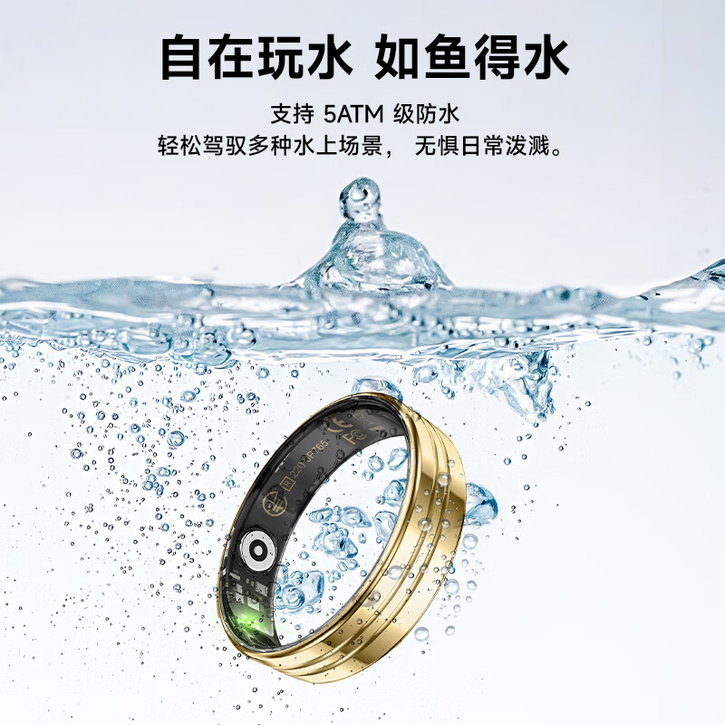 KPEP Medical Flagship Blood Oxygen Heart Rate Body Temperature Blood Pressure Sleep Monitoring Remote Control Photography Gestures Page Turning Somatosensory Games Men and Women Couple Sports Ultra-Thin Health Smart Ring