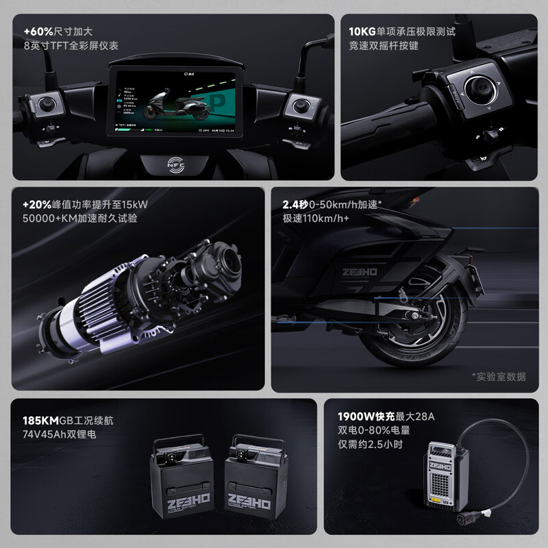 ZEEHO Ultra-core all-round super-control player high-performance electric motorcycle electric motorcycle pedal electric motorcycle AE8S+MY25 AE8 S+MY25 customized version (color selected in store)