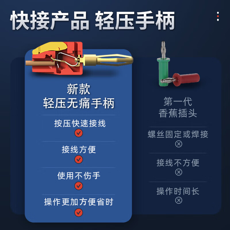 HUIJUN 4mm quick-connect banana plug high current 32A lantern head power test instrument plug connector red 1