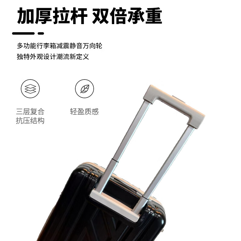 Super-soluble suitcase 20-inch boarding suitcase, travel suitcase, universal wheels, lightweight trolley case, scratch-resistant, wear-resistant, pressure-resistant password box, classic red