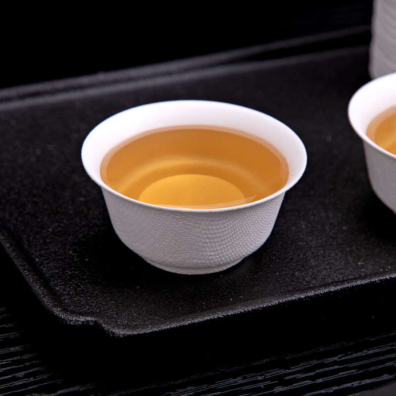 Petunia disposable tea cup Kung Fu tea cup Sugar cane pulp tea ceremony cup tasting tea cup drinking tea cup 50ml sugar cane pulp tea ceremony cup 1 tube total 50 paper cups