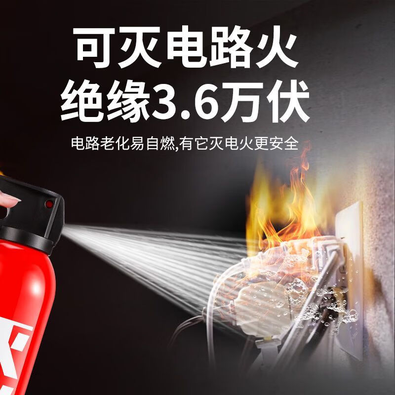 Minggu vehicle-mounted fire extinguisher, environmentally friendly, water-based, household, small car, commercial-specific portable, national fire protection 3C certification