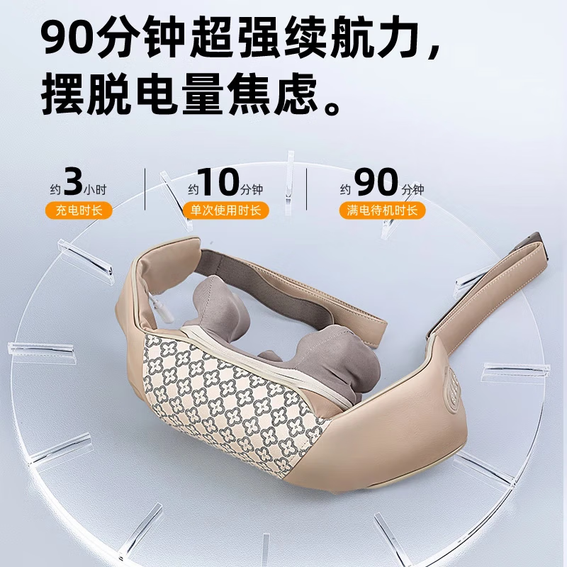 AUX cervical spine massager, massage shawl, shoulder and neck massager for trapezius muscle, leg, waist and neck massager for cervical spine, massage pillow for elders, parents, birthdays, practical, high-end, top-end model, S+V technique + 10D grasping + large area hot compress, Valentine's Day gift for boyfriend, girlfriend, husband, wife, elders, parents.