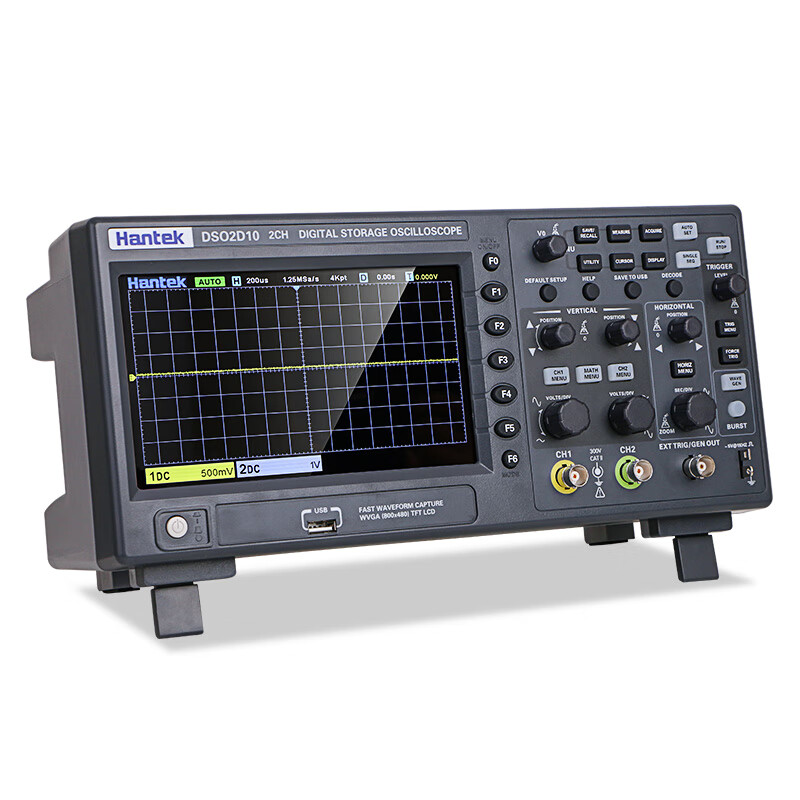 HantekHantek digital storage oscilloscope DSO2C10+ dual channel 100M bandwidth 2D50 with signal source T3100 (100MHz) high voltage probe