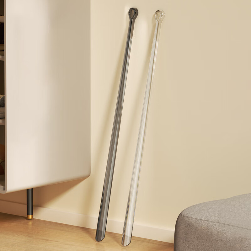 Gong Xun's long-handled shoehorn shoe stretcher extension 74cm shoe handle does not bend over to put on shoes, shoe lifter, shoe slider, shoe lifter, transparent color