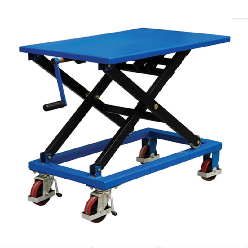 Hand screw lift SG500 small household scissor lift platform truck mobile lift truck loading and unloading platform SG500 load capacity 500 kg 1 meter