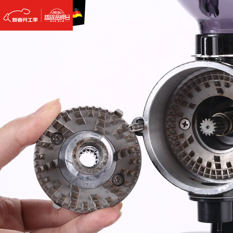 ZHIO German imported hand-brewed coffee grinder household small Italian electric grinder coffee bean grinder ghost tooth grinder