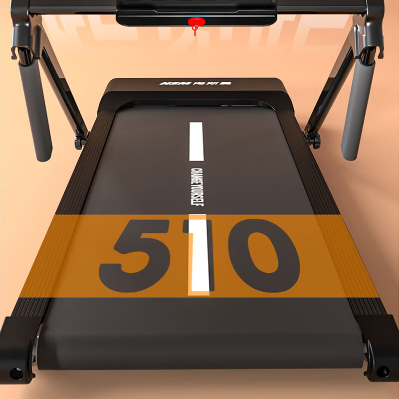 Healthmate treadmill for home use, smart shock-absorbing foldable walking machine, indoor sports weight loss equipment, electric fitness equipment, gray and black luxury/widened running belt/APP/with stand