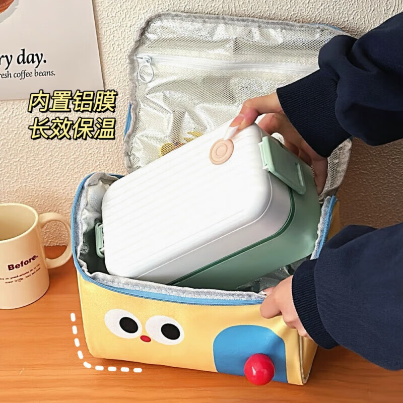 Car Self-driving Camping Insulated Bag Lovely Hut Large Capacity Multifunctional Fresh-keeping Insulated Lunch Box Bag Handbag Green-Lovely Hut