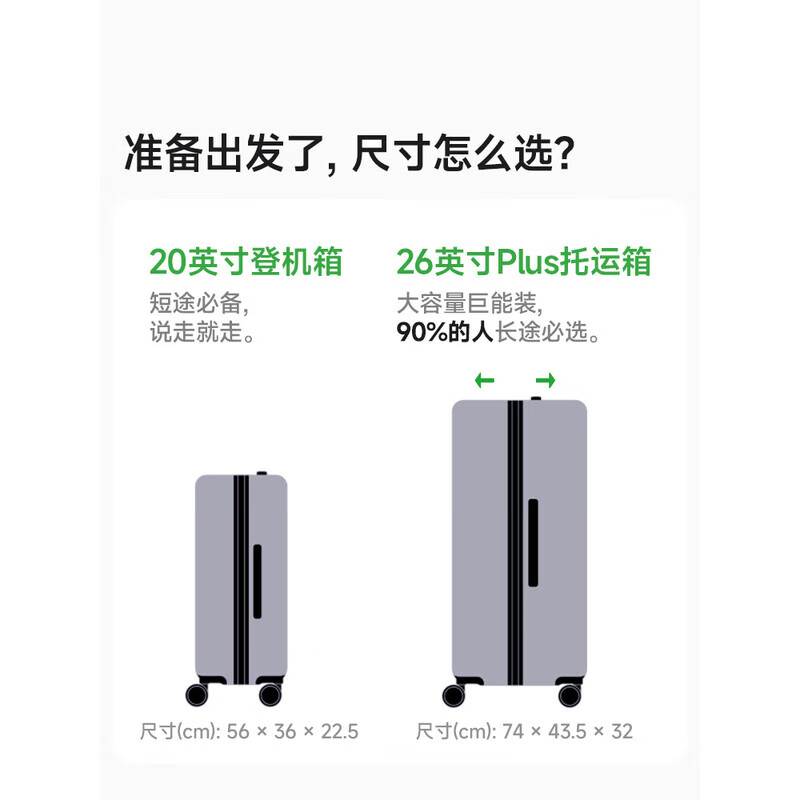 Bulaimei Jingdong Outlet Luggage Jingdong Cooperation Trolley Suitcase Can Be Checked In Password Leather Box Fashion Gray 20 inches