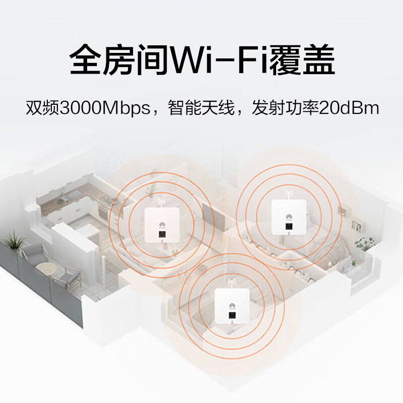 Huawei Kunling wifi6 wireless ap panel AP162E dual GE electrical port 11ax indoor type 2+2 gigabit dual frequency 5g home AX3000M Tahiti Gray
