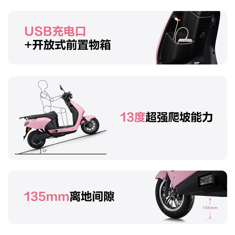 Wuyang-Honda electric motorcycle e-POP long-range electric scooter 1200W high-speed lead-acid drum brake 72V20Ah takeaway work transportation electric motorcycle battery scooter taffeta white