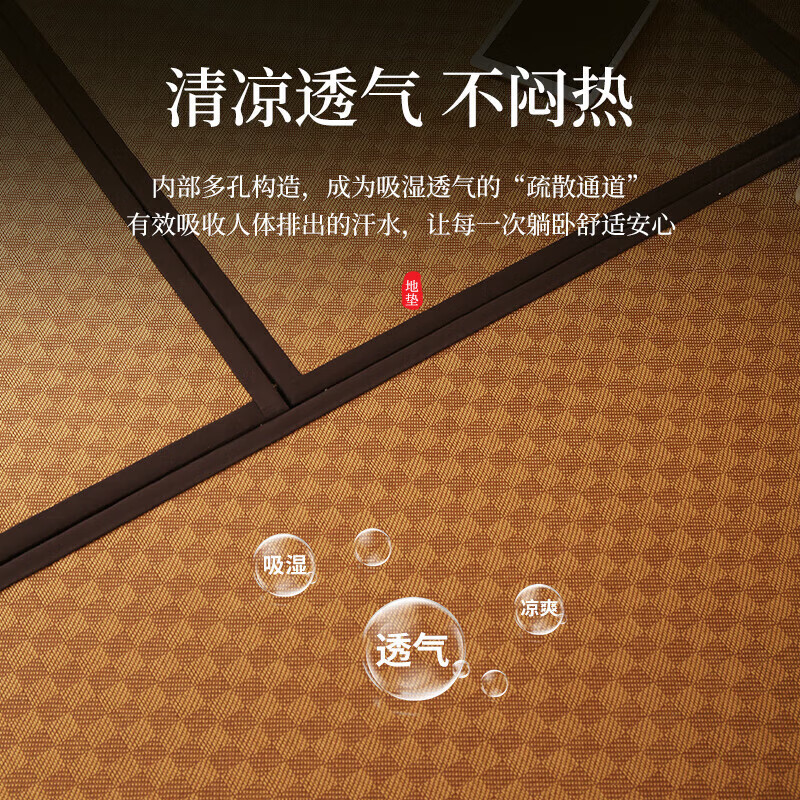 Visibility Customized Tatami Mat Japanese Coconut Palm Mattress Customized Size Home Bedroom Tatami Floor Mat Kang Mat Mat (Electric Heating) 5cm Thickness (Pure Jute Core)/Each