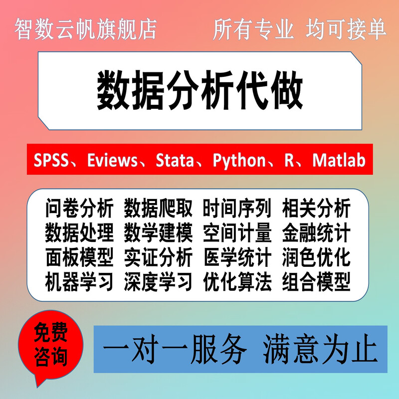 Questionnaire collection, data adjustment, questionnaire analysis, reliability and validity, Spss statistical test, logistic regression, Stata data analysis, R medical statistics, subgroup analysis, Python machine learning, deep learning agency and tutoring