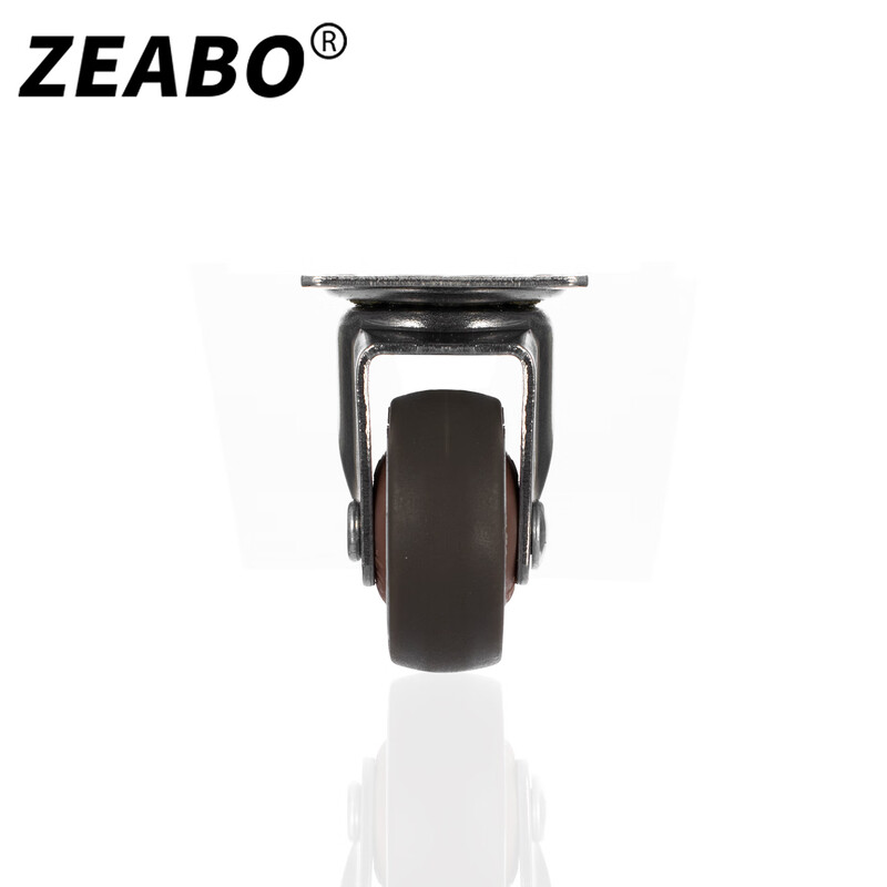 Zuobo caster 1.25 inch flat type universal wheel TPE synthetic rubber pulley with bearing pulley 4 pieces