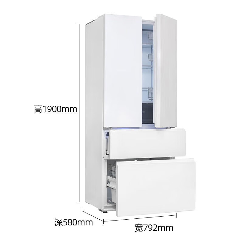 Panasonic NRW472BFX zero-embedded multi-door rock slab wide-width variable temperature intelligent humidity control automatic ice-making refrigerator Panasonic NR-W472BF-X zero-embedded multi-door rock slab