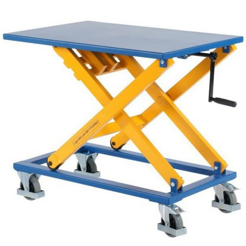 Hand screw lift SG500 small household scissor lift platform truck mobile lift truck loading and unloading platform SG500 load capacity 500 kg 1 meter