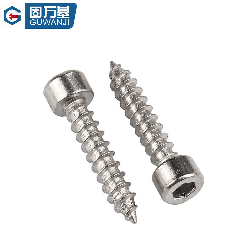 Guwanji 304 stainless steel hexagonal self-tapping screw cup head DIN912 audio speaker tip tail wood screw M8x80 5 pcs